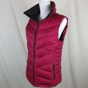 Cirq Womens Medium Down Puffer Vest Pink Raspberry